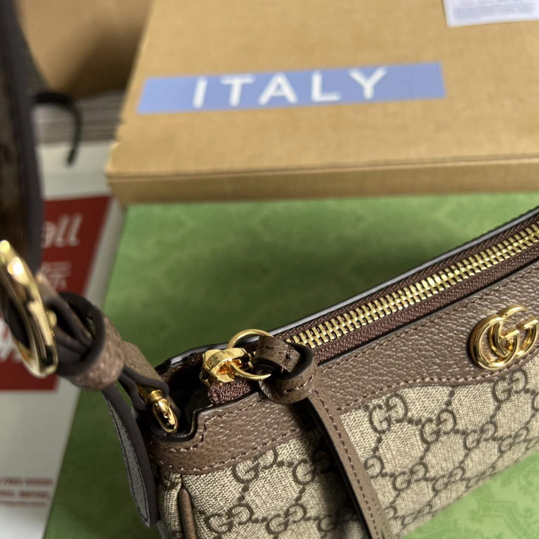 Gucci 735145 GG Supreme Ophidia small handbag Brown