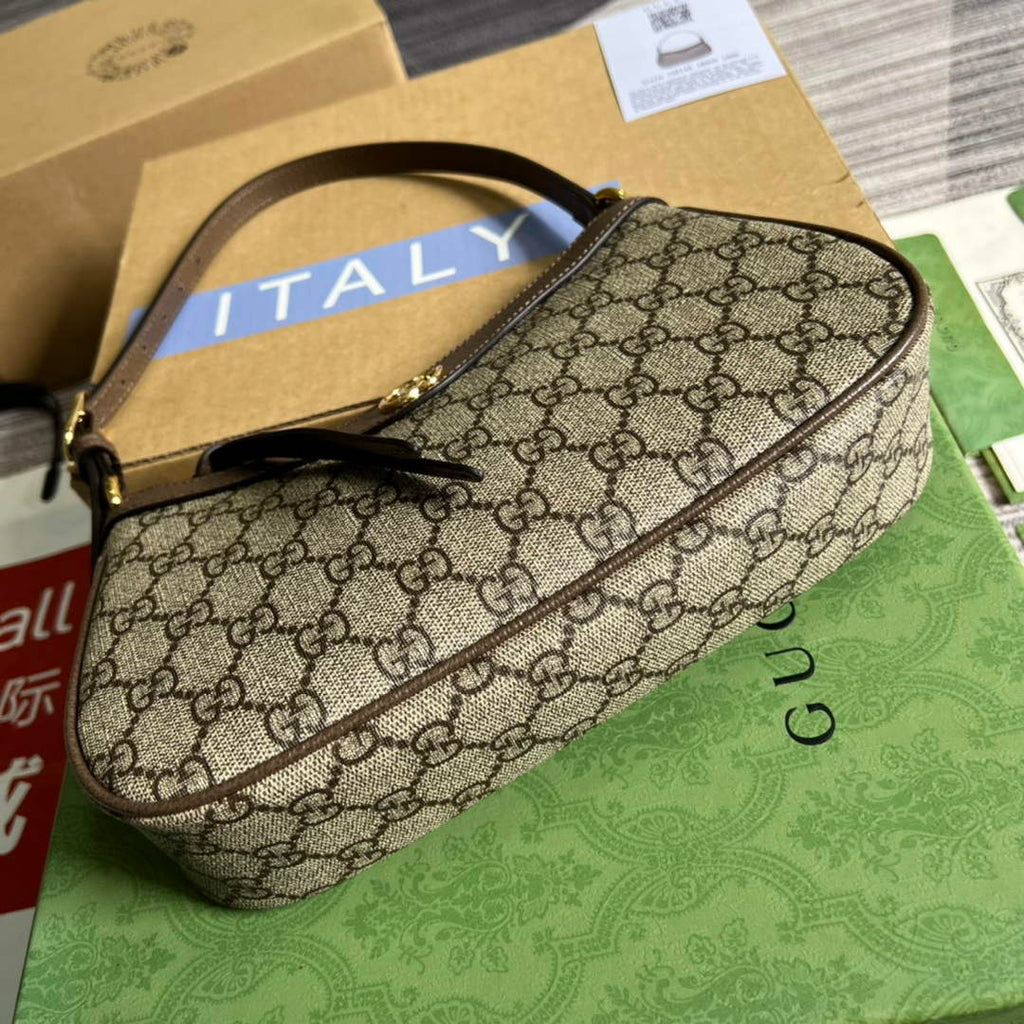 Gucci 735145 GG Supreme Ophidia small handbag Brown