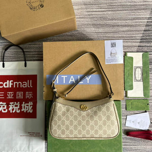 Gucci 735145 GG Supreme Ophidia small handbag Oatmeal - Default Title - View 1