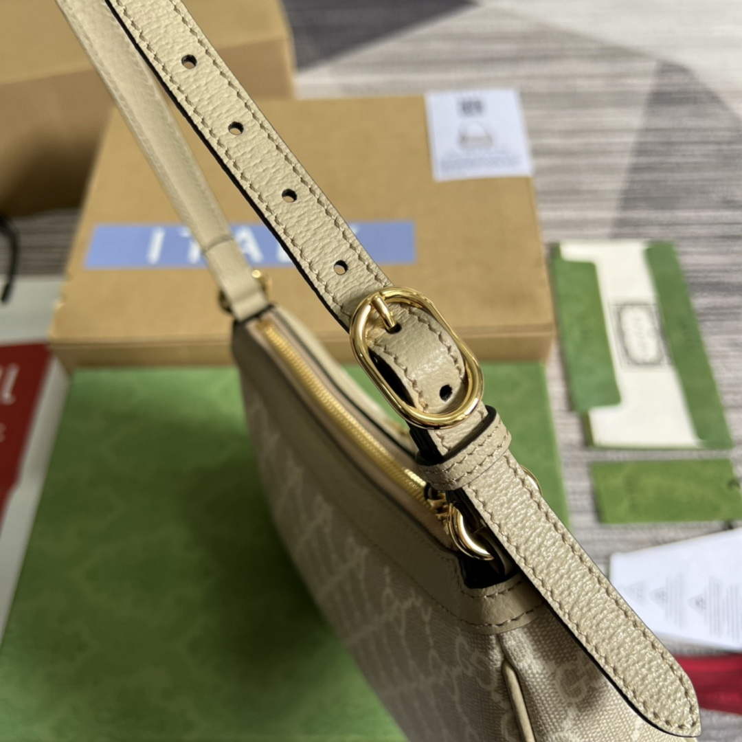 Gucci 735145 GG Supreme Ophidia small handbag Oatmeal - Default Title - View 4