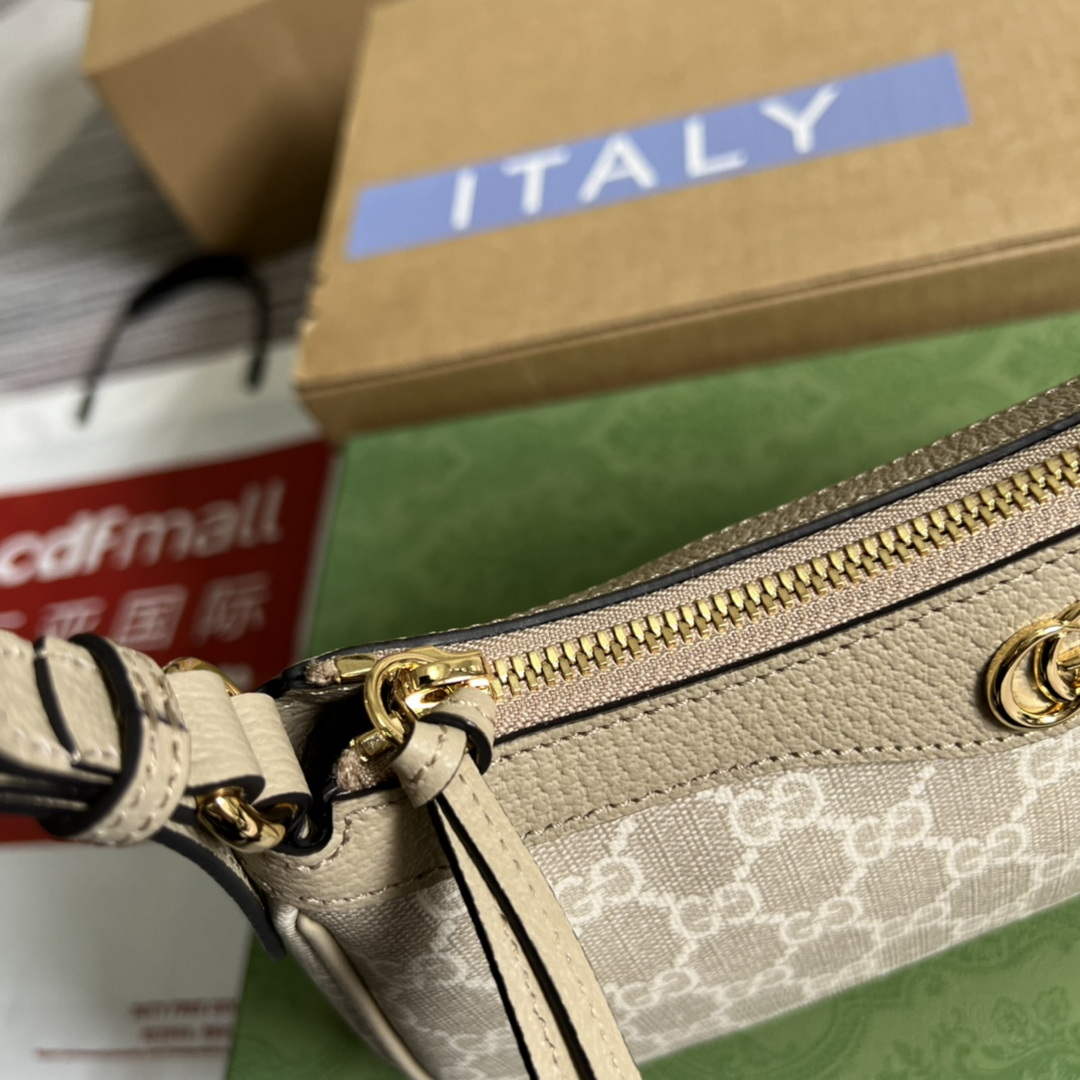Gucci 735145 GG Supreme Ophidia small handbag Oatmeal
