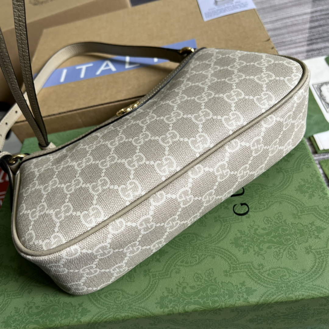 Gucci 735145 GG Supreme Ophidia small handbag Oatmeal