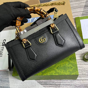 Gucci 735153 Gucci Diana Small Shoulder Bag Black - Default Title - View 4