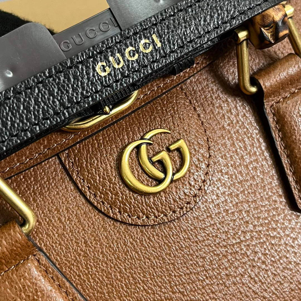 Gucci 735153 Gucci Diana Small Shoulder Bag Brown