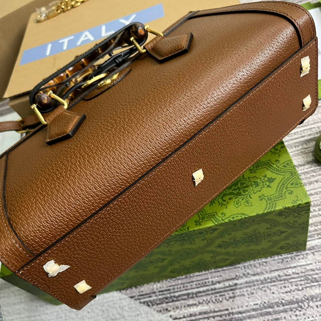 Gucci 735153 Gucci Diana Small Shoulder Bag Brown - Default Title - View 7