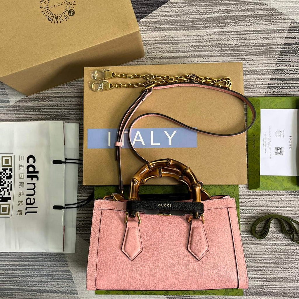 Gucci 735153 Gucci Diana Small Shoulder Bag Pink