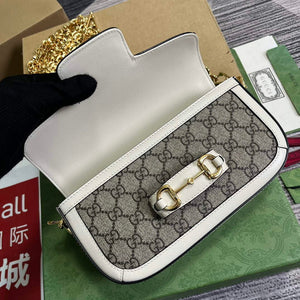 Gucci 735178 Gucci Horsebit 1955 shoulder bag Brown white - Default Title - View 7