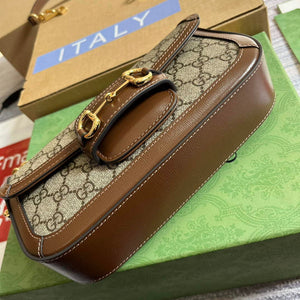 Gucci 735178 Gucci Horsebit 1955 small shoulder bag Brown - Default Title - View 3