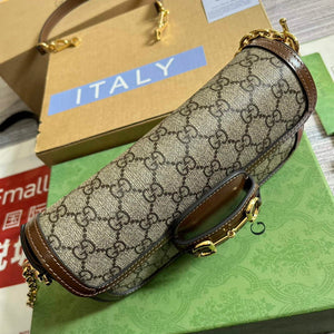 Gucci 735178 Gucci Horsebit 1955 small shoulder bag Brown - Default Title - View 4