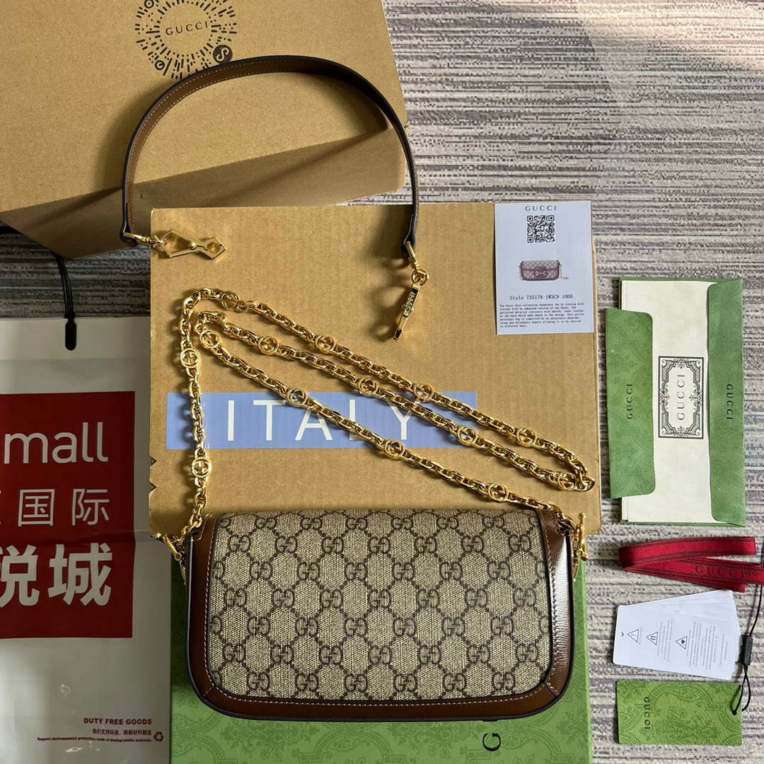 Gucci 735178 Gucci Horsebit 1955 small shoulder bag Brown - Default Title - View 8