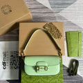 Gucci 735178 Gucci Horsebit 1955 small shoulder bag Green - Default Title - View 1