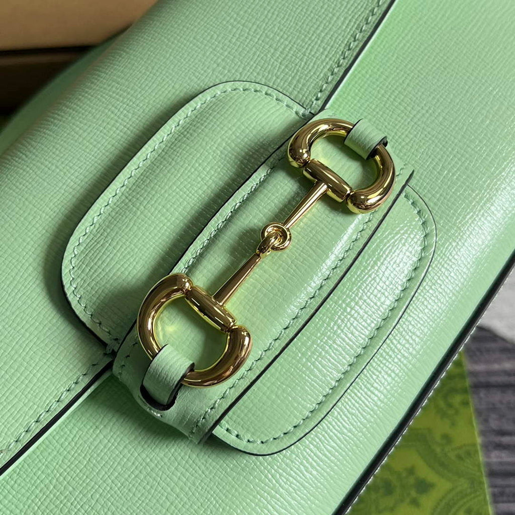 Gucci 735178 Gucci Horsebit 1955 small shoulder bag Green