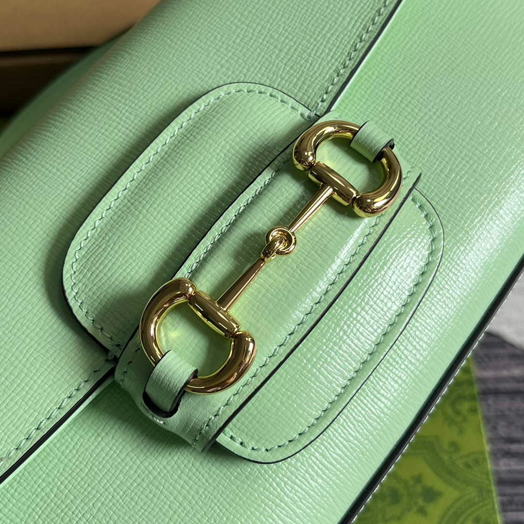 Gucci 735178 Gucci Horsebit 1955 small shoulder bag Green - Default Title - View 5
