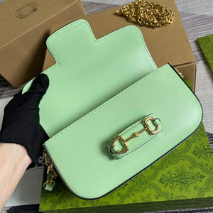 Gucci 735178 Gucci Horsebit 1955 small shoulder bag Green - Default Title - View 7