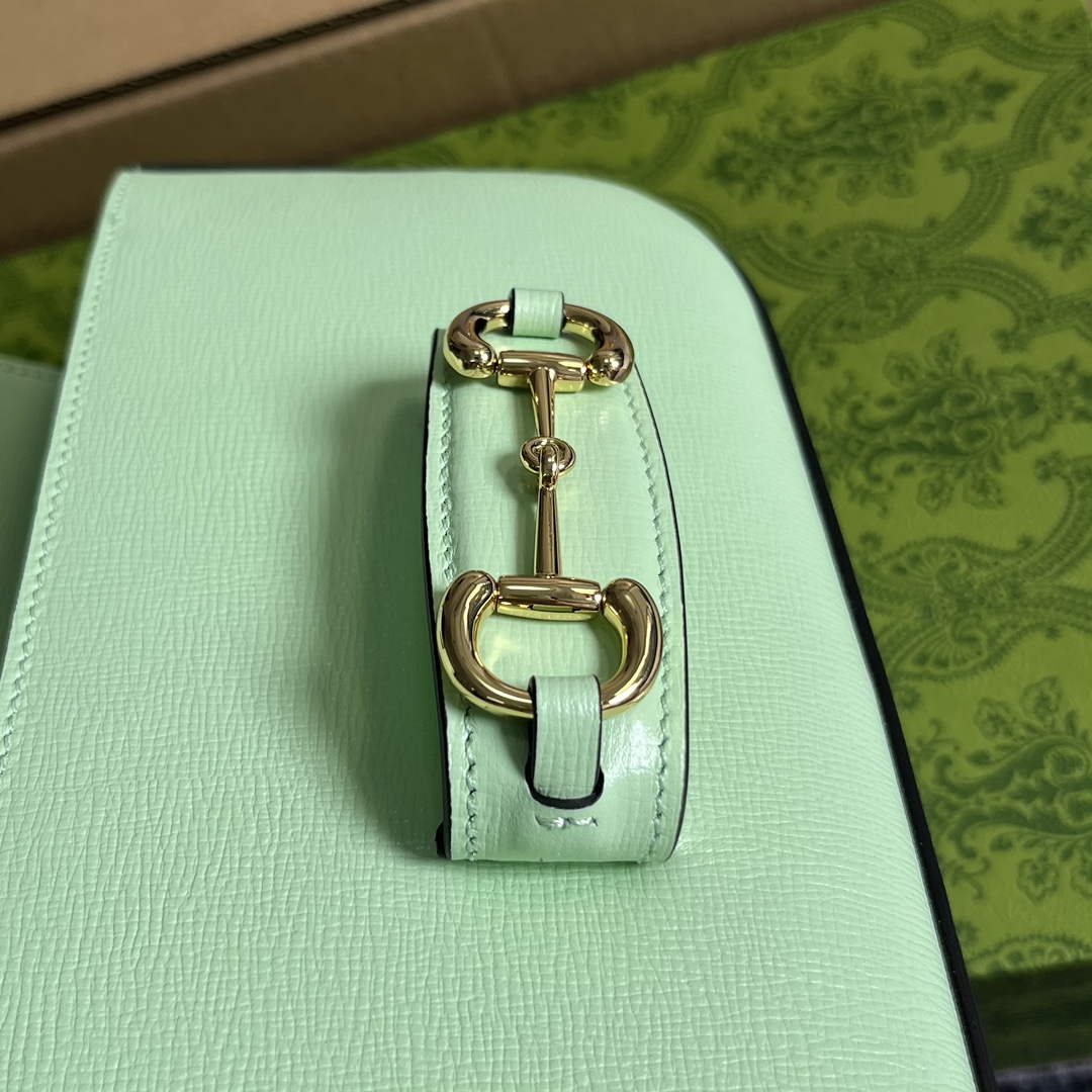 Gucci 735178 Gucci Horsebit 1955 small shoulder bag Green - Default Title - View 8