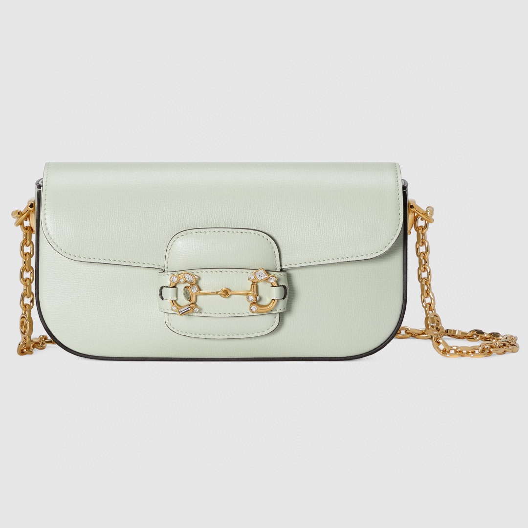 Gucci 735178 Gucci Horsebit 1955 small shoulder bag Mint Green