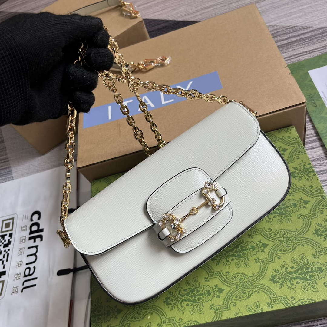 Gucci 735178 Gucci Horsebit 1955 small shoulder bag Mint Green - Default Title - View 5