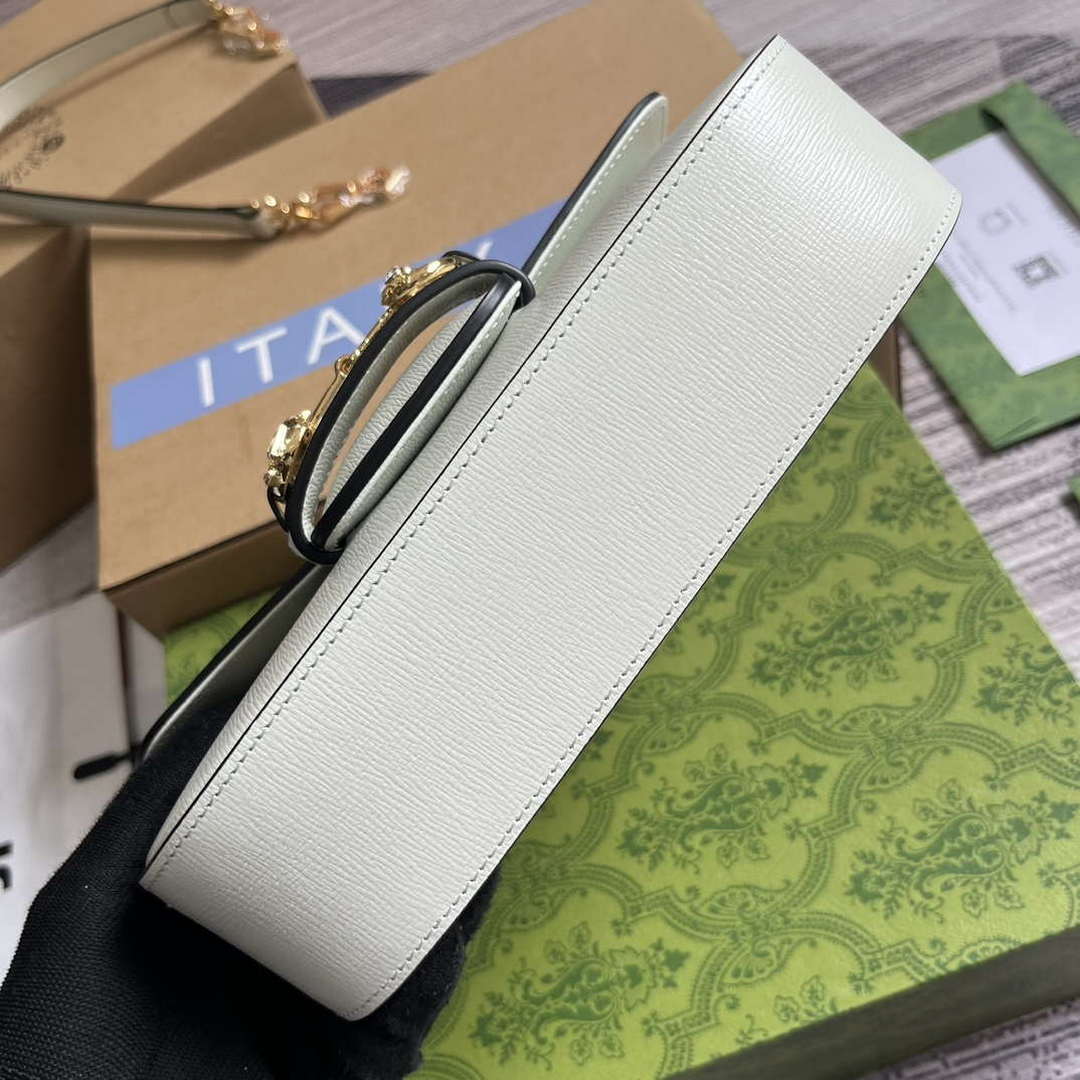 Gucci 735178 Gucci Horsebit 1955 small shoulder bag Mint Green - Default Title - View 7