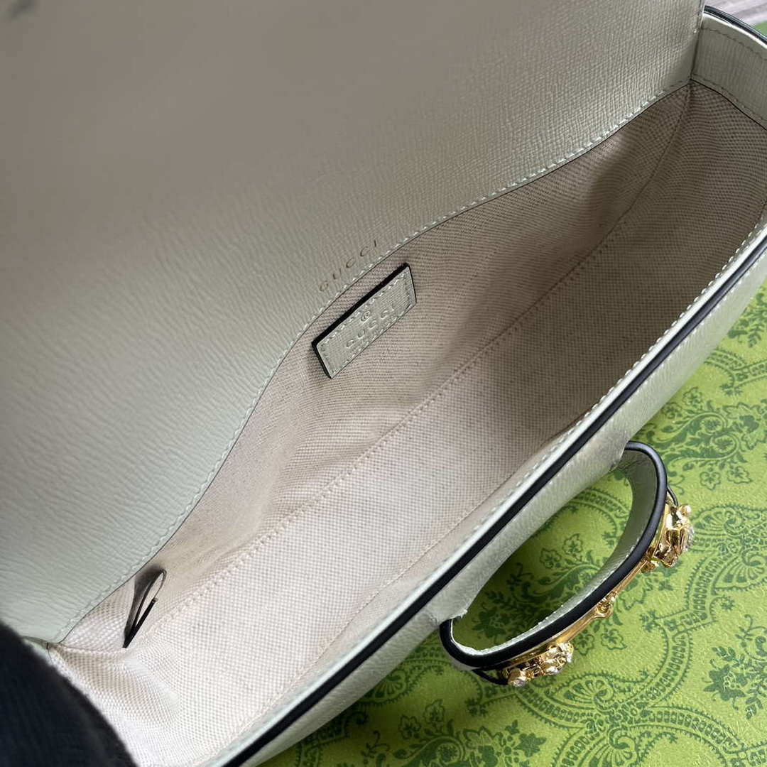 Gucci 735178 Gucci Horsebit 1955 small shoulder bag Mint Green - Default Title - View 9