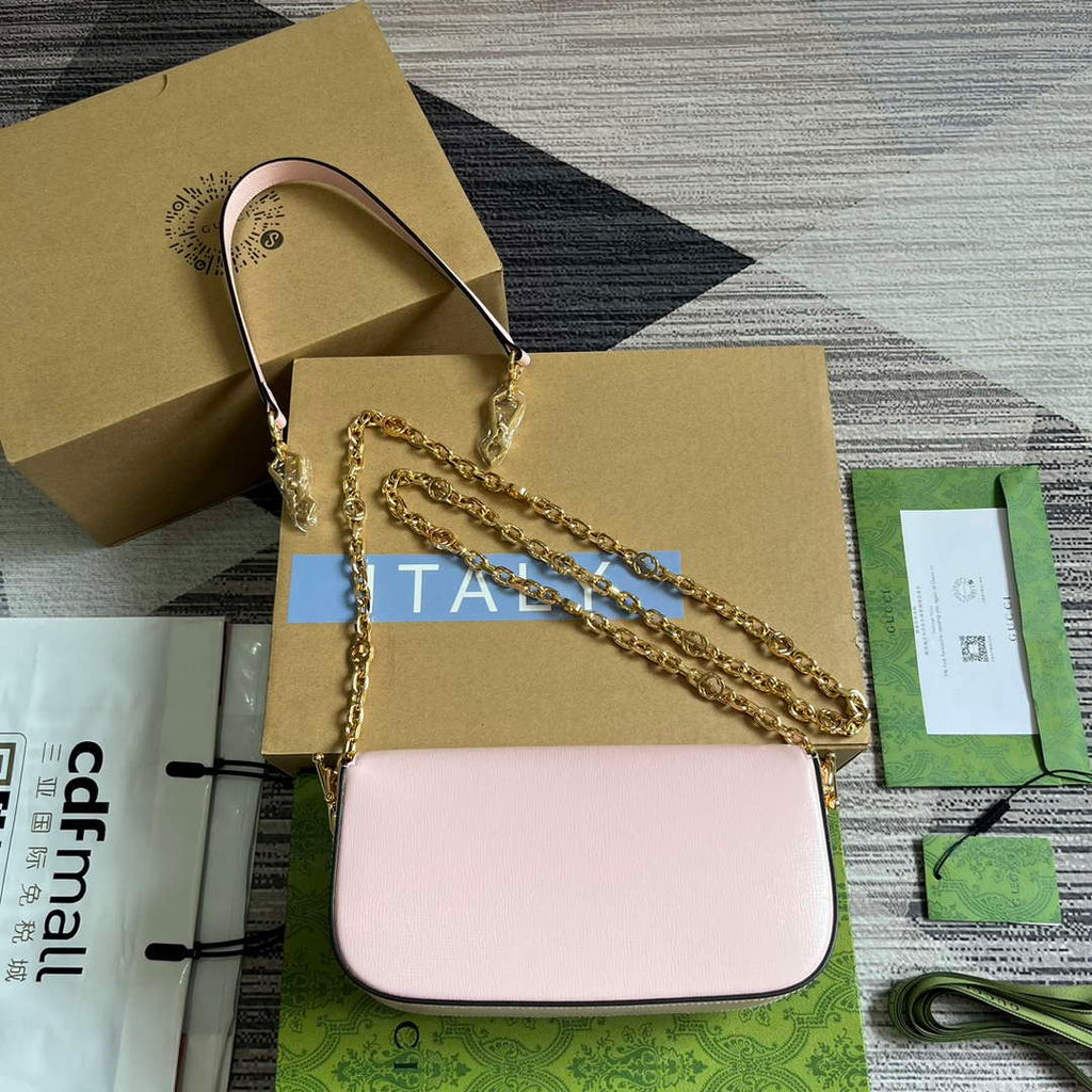 Gucci 735178 Gucci Horsebit 1955 small shoulder bag Pink