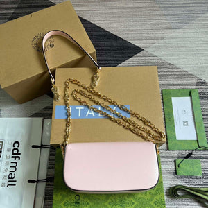 Gucci 735178 Gucci Horsebit 1955 small shoulder bag Pink - Default Title - View 2