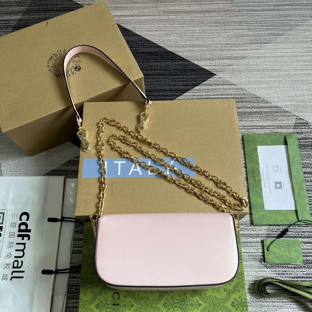Gucci 735178 Gucci Horsebit 1955 small shoulder bag Pink