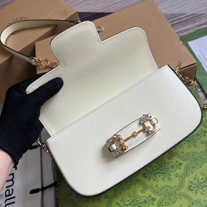 Gucci 735178 Gucci Horsebit 1955 small shoulder bag White - Default Title - View 4