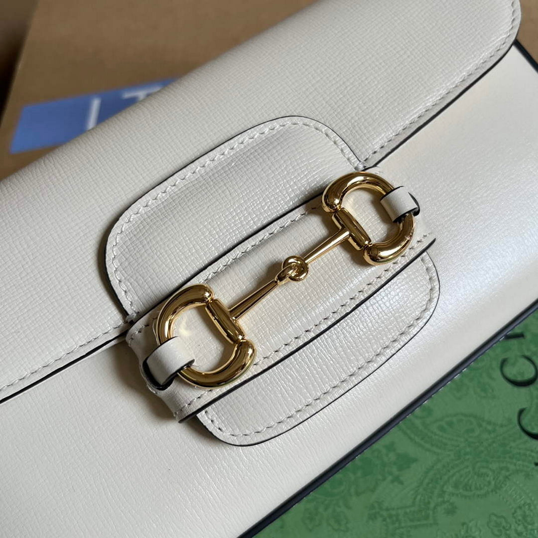 Gucci 735178 Gucci Horsebit 1955 small shoulder bag White - Default Title - View 5