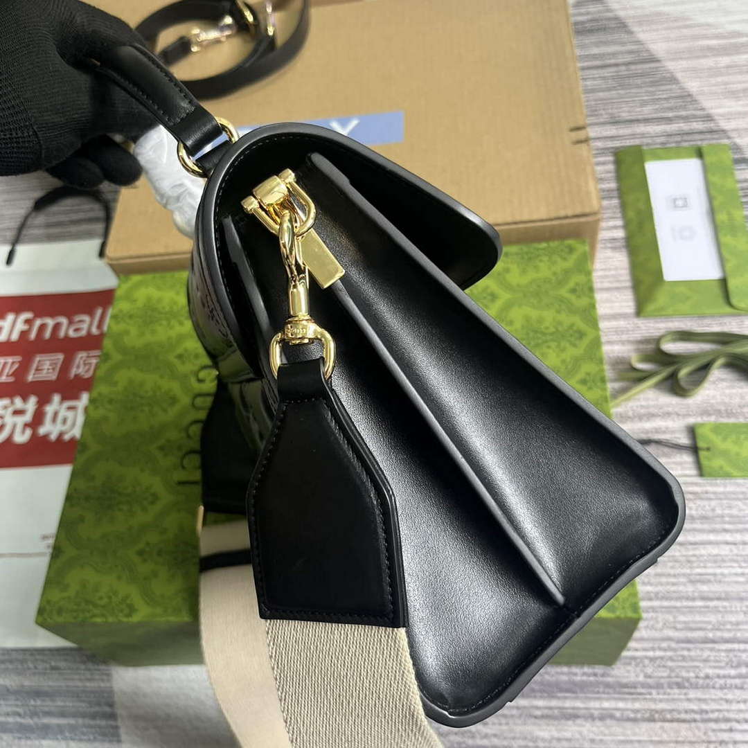 Gucci 736877 GG Matelass¨¦ Handbag Black