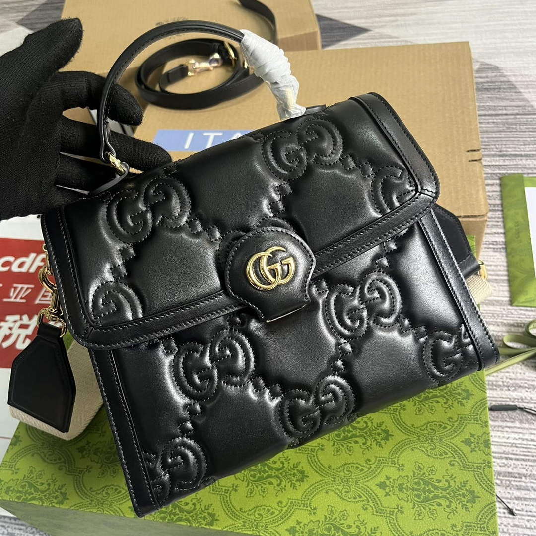 Gucci 736877 GG Matelass¨¦ Handbag Black