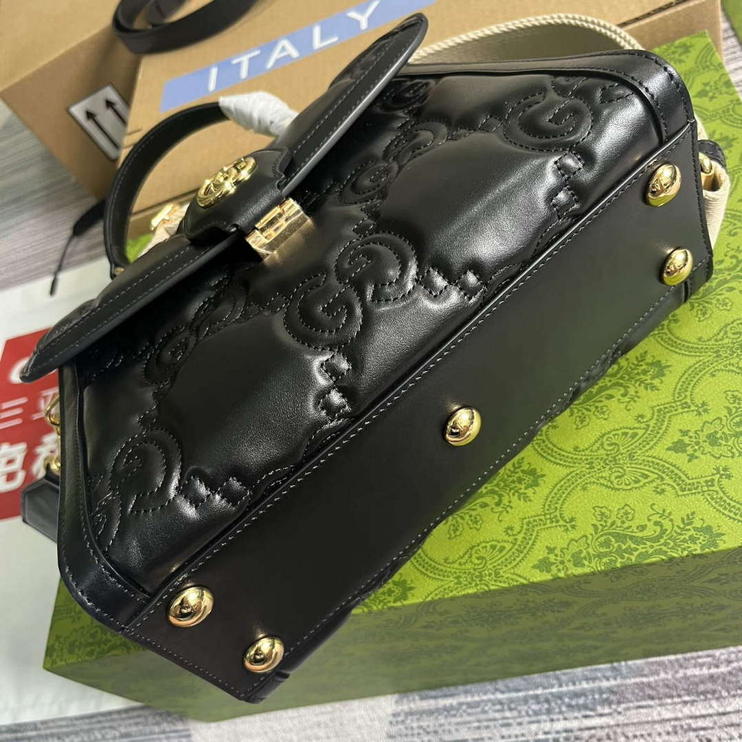 Gucci 736877 GG Matelass¨¦ Handbag Black