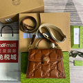 Gucci 736877 GG Matelass¨¦ Handbag Brown