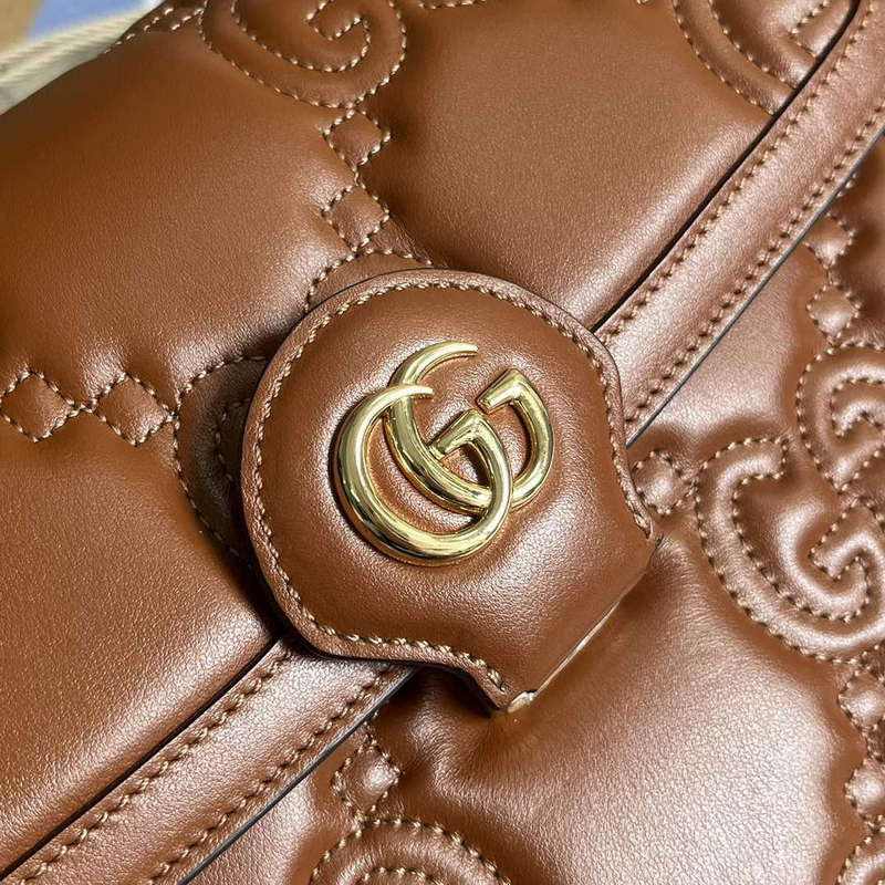 Gucci 736877 GG Matelass¨¦ Handbag Brown