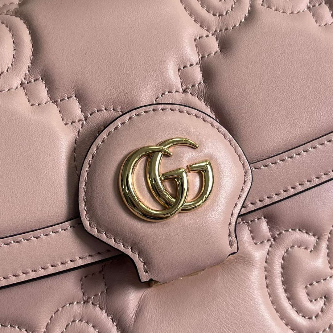 Gucci 736877 GG Matelass¨¦ Handbag Pink