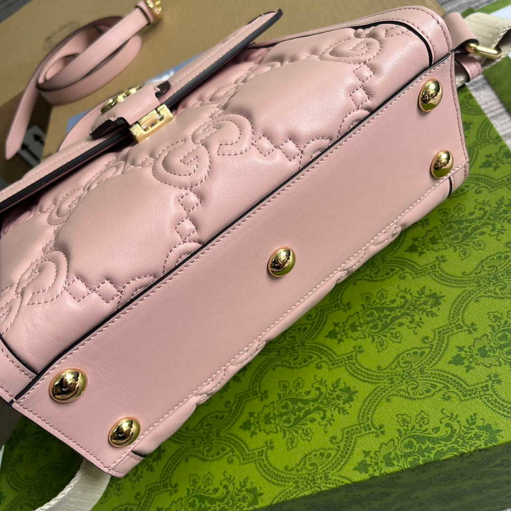 Gucci 736877 GG Matelass¨¦ Handbag Pink