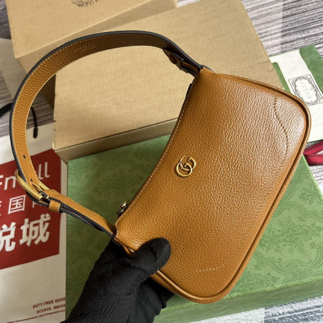 Gucci 739076 Aphrodite shoulder bag with Double G Cuir