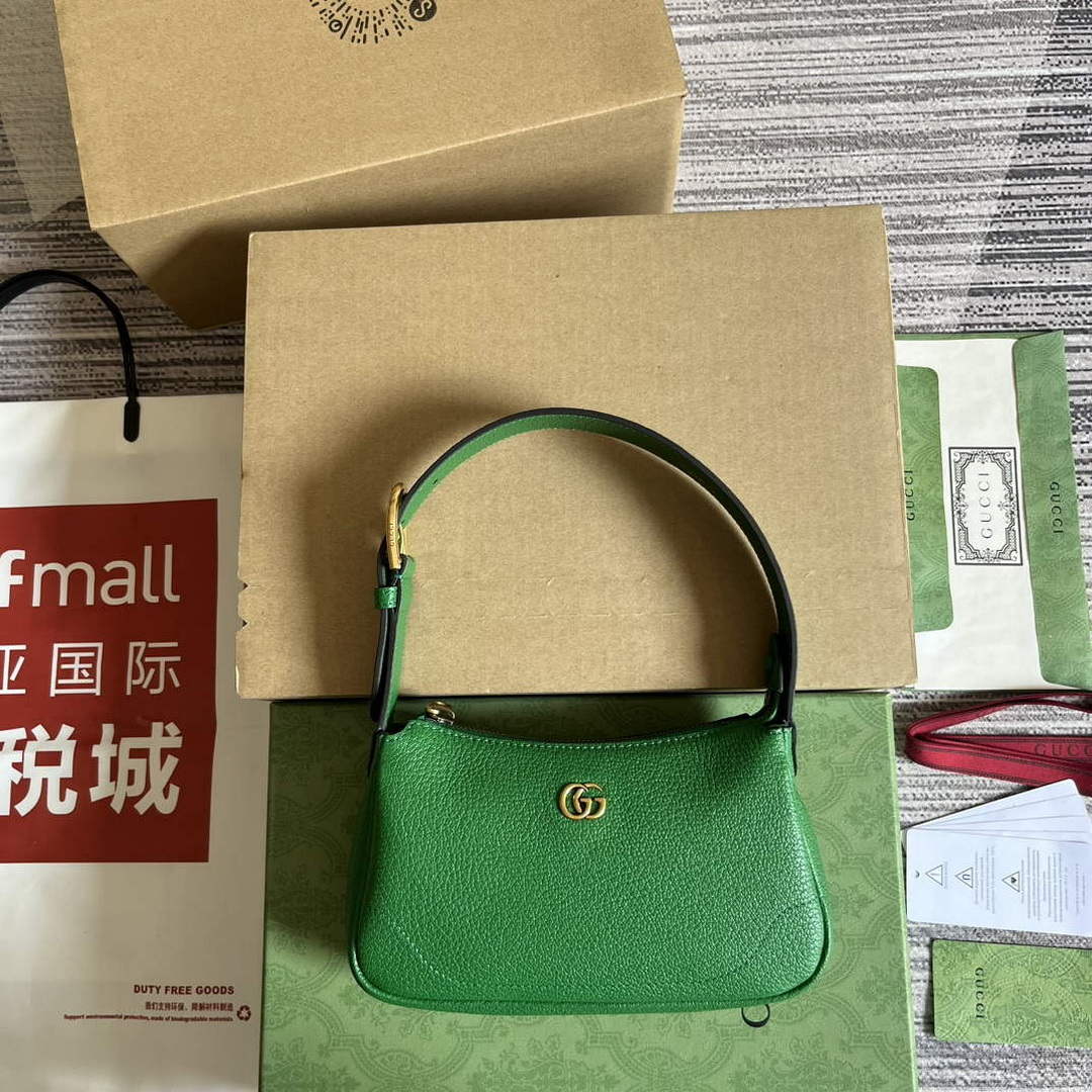 Gucci 739076 Aphrodite shoulder bag with Double G Green - Default Title - View 1