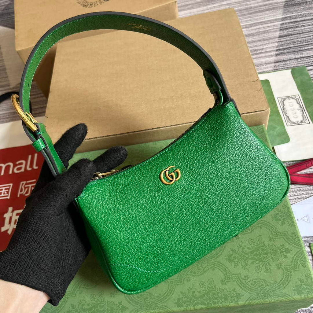Gucci 739076 Aphrodite shoulder bag with Double G Green