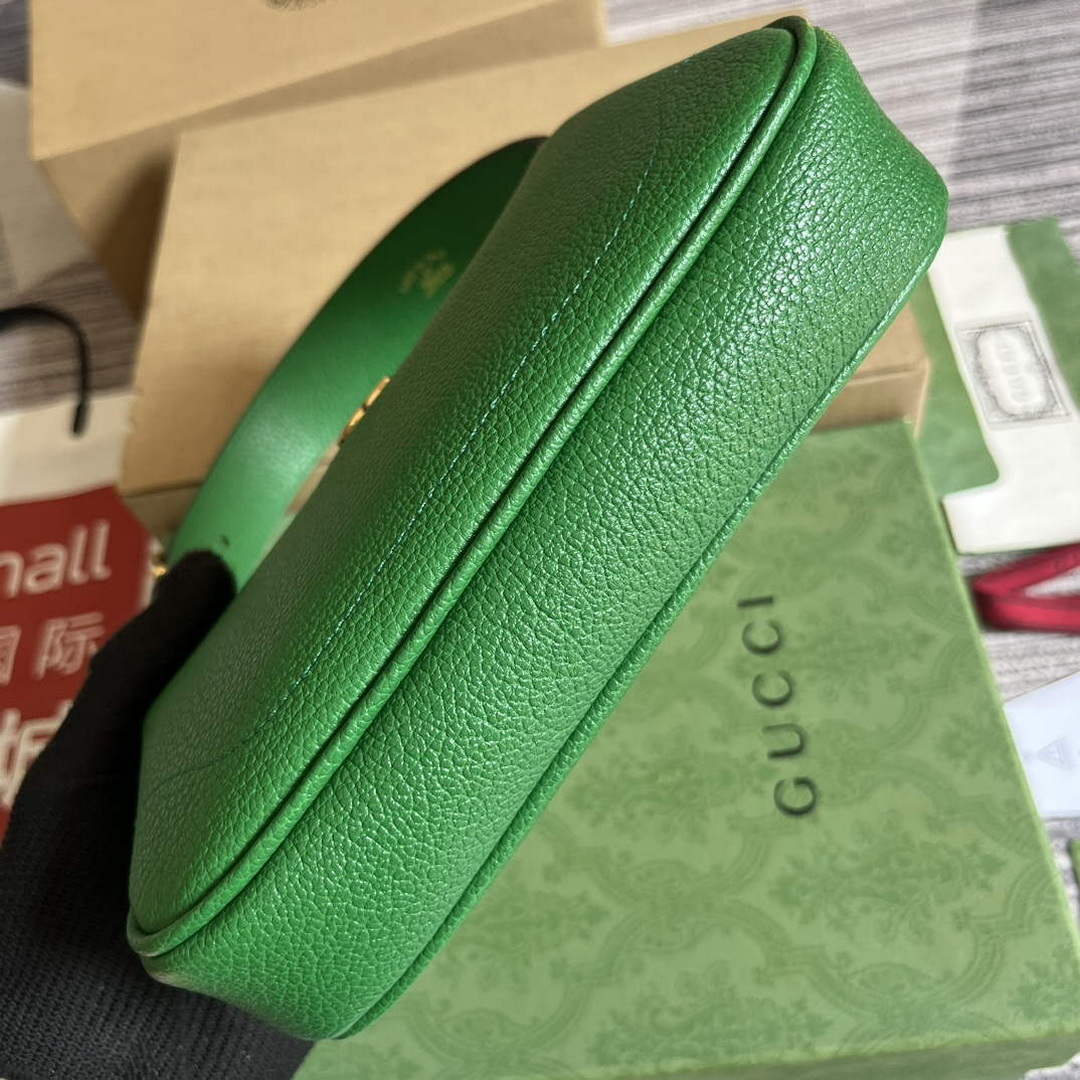 Gucci 739076 Aphrodite shoulder bag with Double G Green