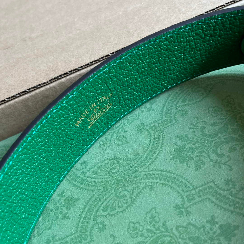 Gucci 739076 Aphrodite shoulder bag with Double G Green
