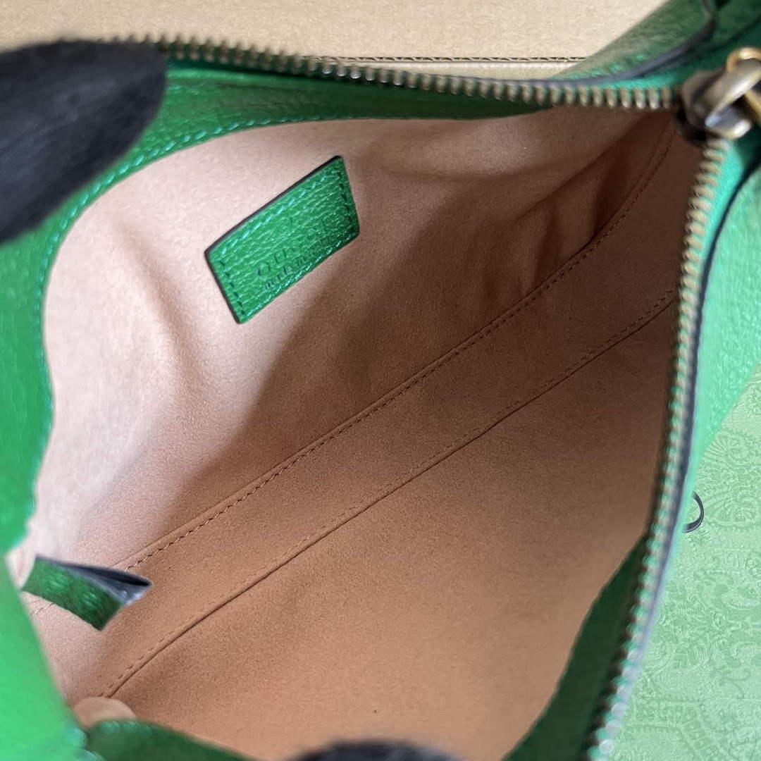 Gucci 739076 Aphrodite shoulder bag with Double G Green