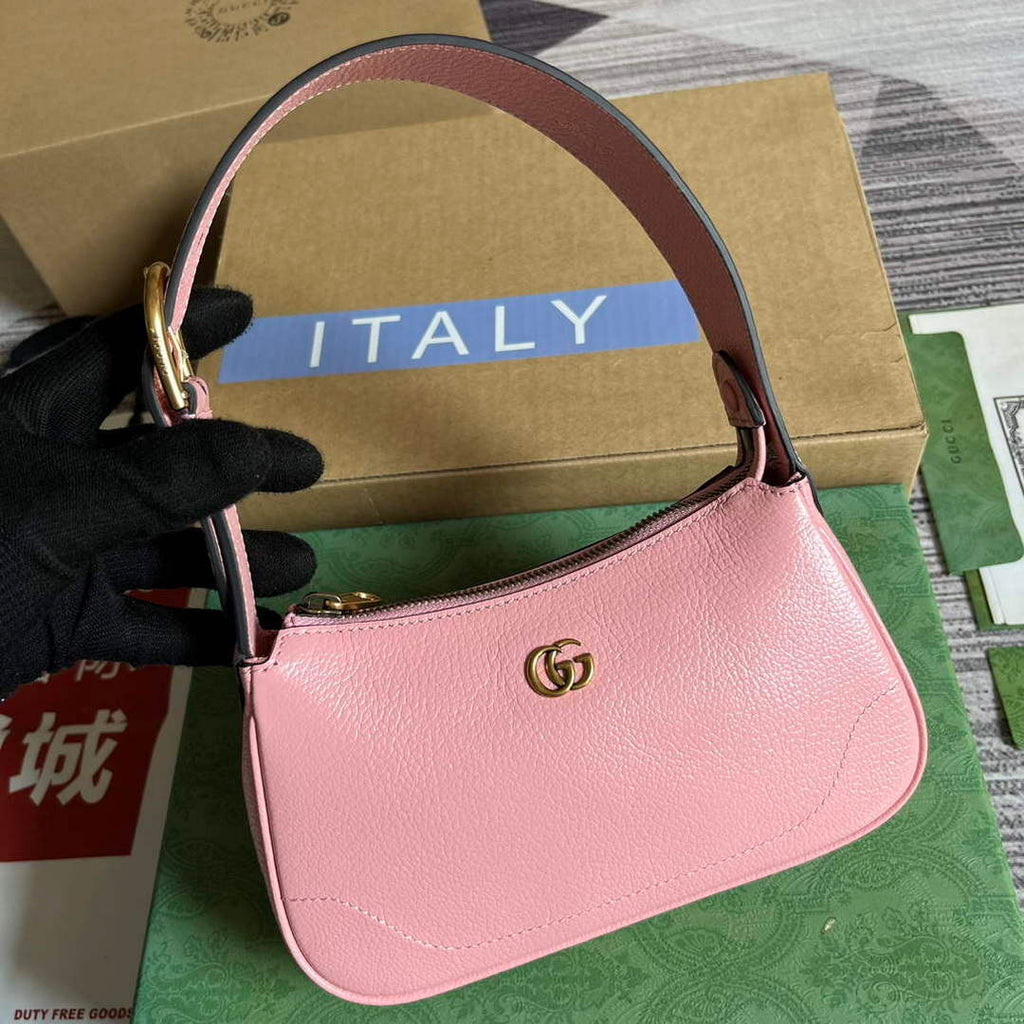 Gucci 739076 Aphrodite shoulder bag with Double G Light pink