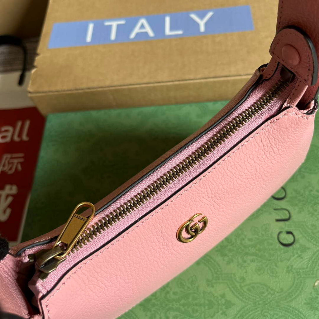 Gucci 739076 Aphrodite shoulder bag with Double G Light pink