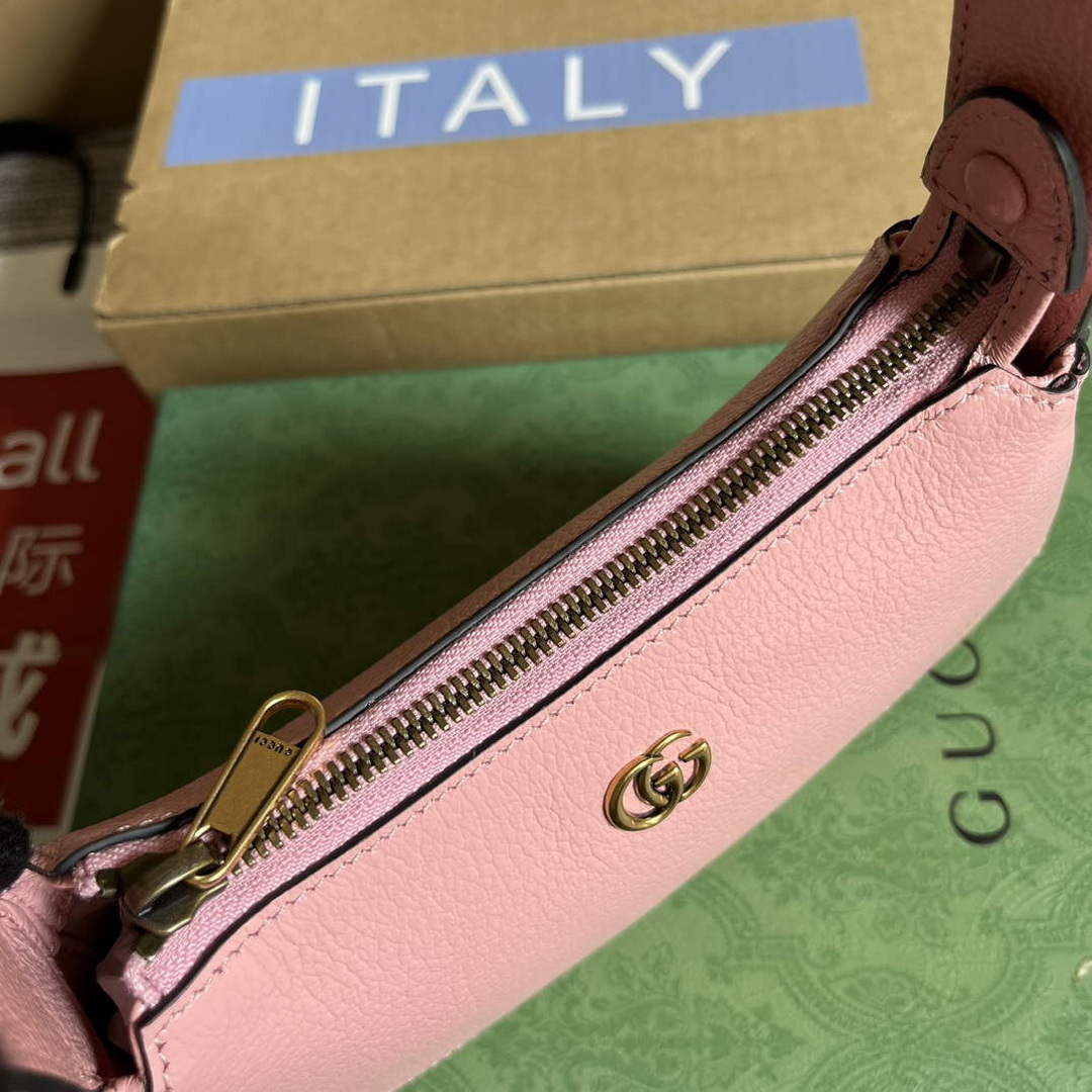 Gucci 739076 Aphrodite shoulder bag with Double G Light pink