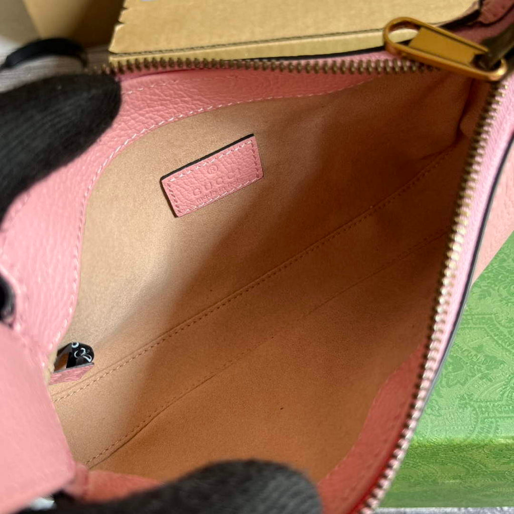 Gucci 739076 Aphrodite shoulder bag with Double G Light pink