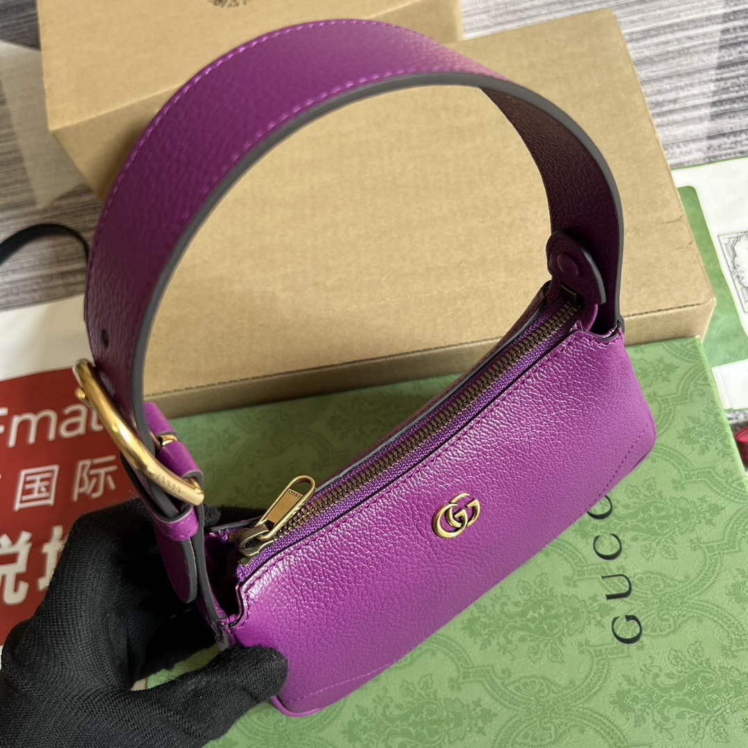 Gucci 739076 Aphrodite shoulder bag with Double G Purple - Default Title - View 4
