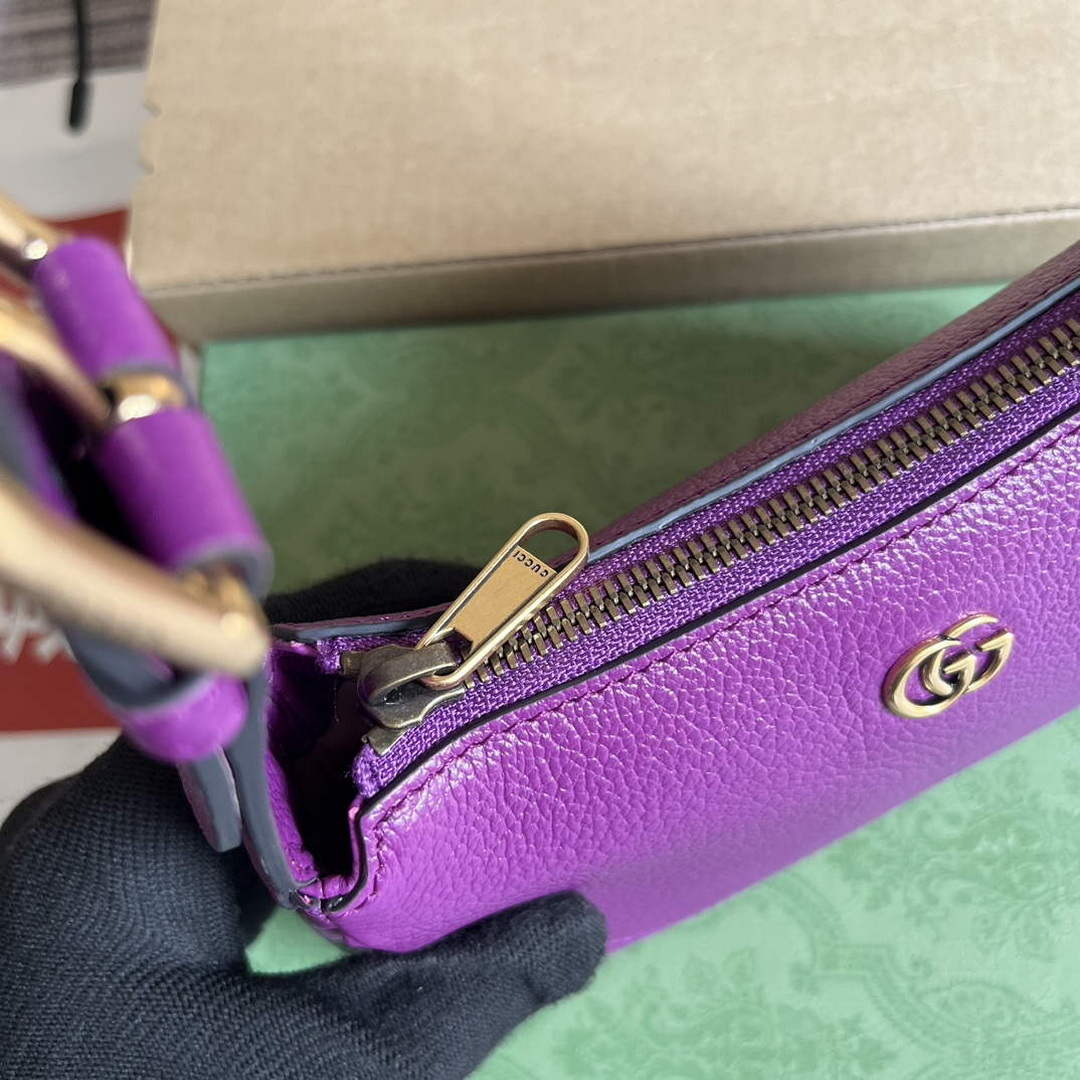 Gucci 739076 Aphrodite shoulder bag with Double G Purple - Default Title - View 5