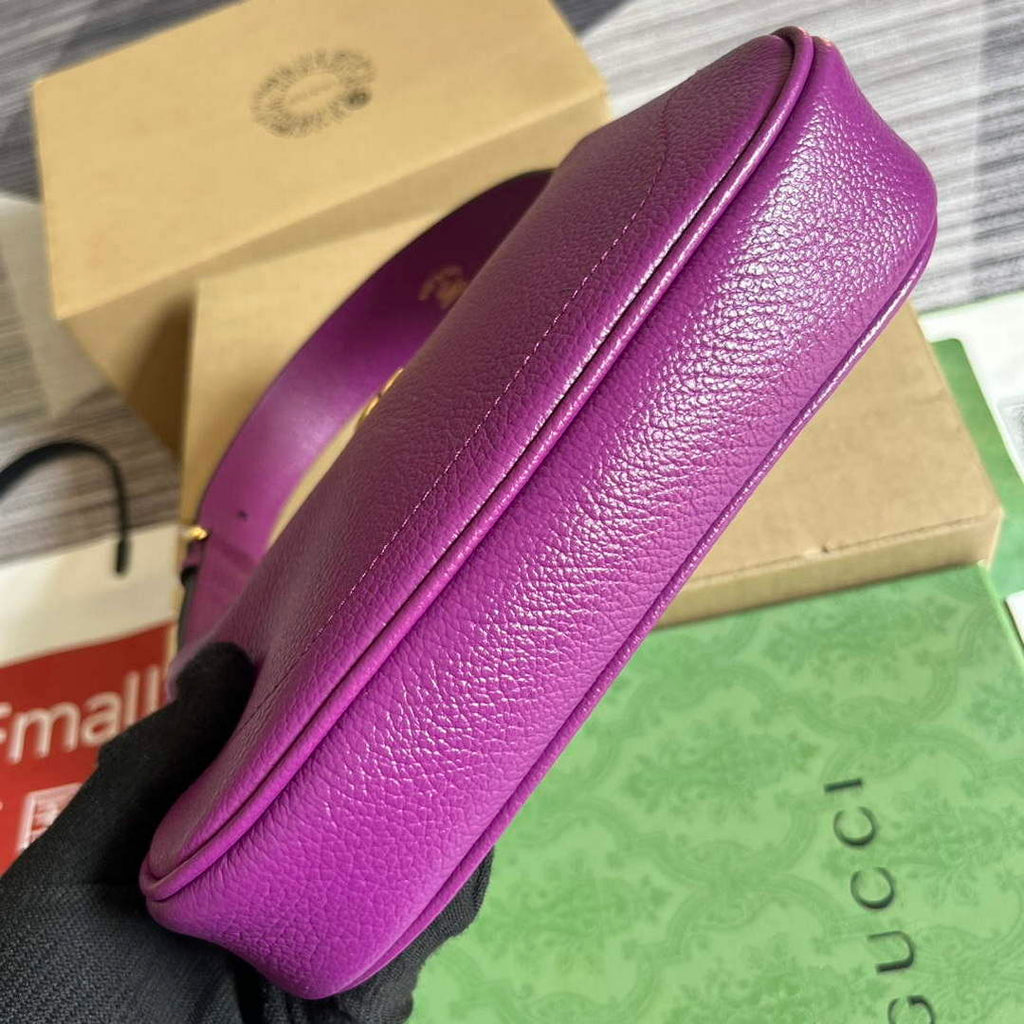 Gucci 739076 Aphrodite shoulder bag with Double G Purple