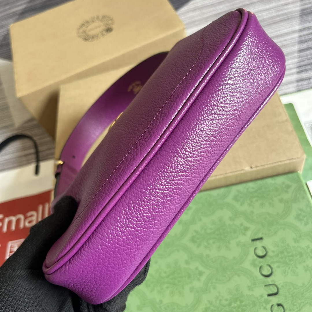 Gucci 739076 Aphrodite shoulder bag with Double G Purple - Default Title - View 7