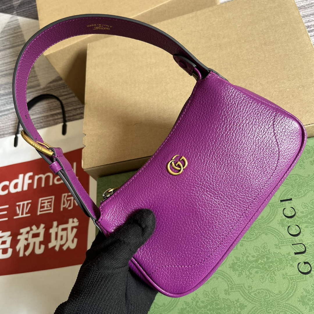 Gucci 739076 Aphrodite shoulder bag with Double G Purple - Default Title - View 8